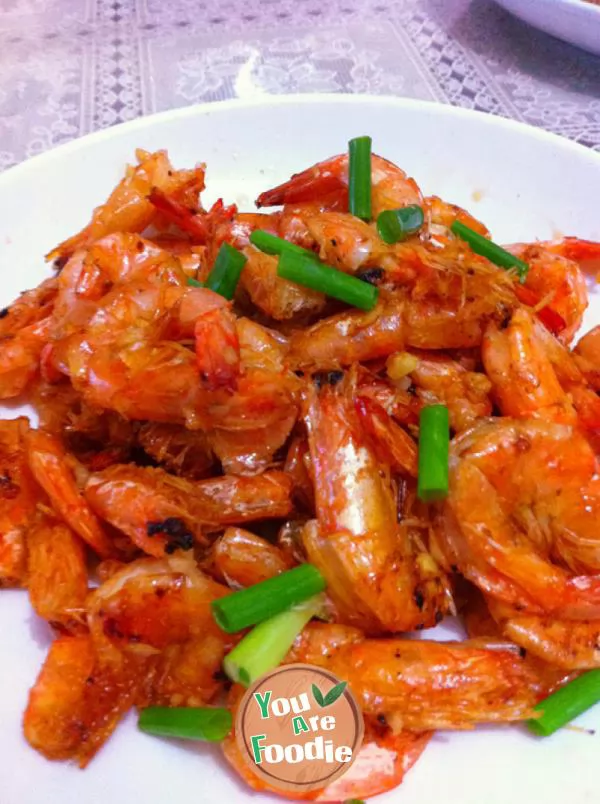 Pan fried prawns