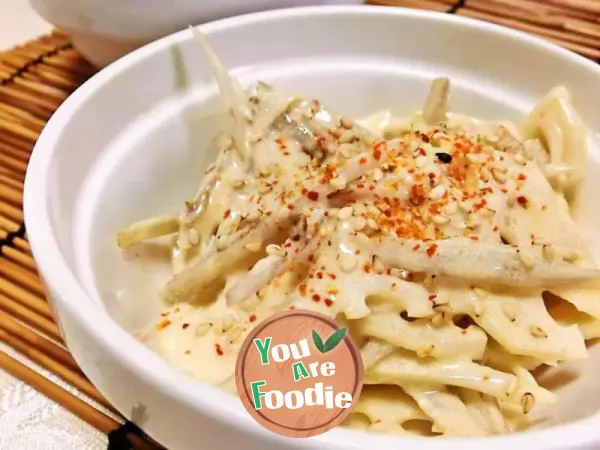 Lotus root and burdock salad