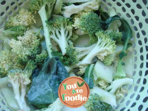 Fried sausage with Broccoli