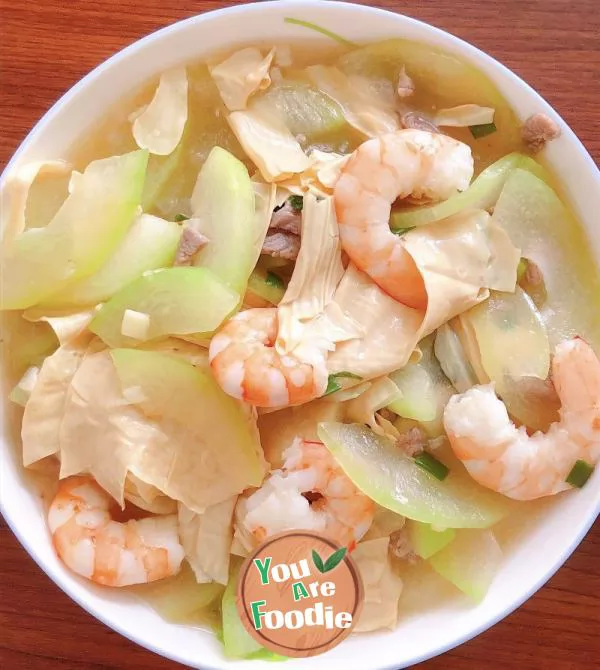 Fried Tofu with White Gourd and Shrimp