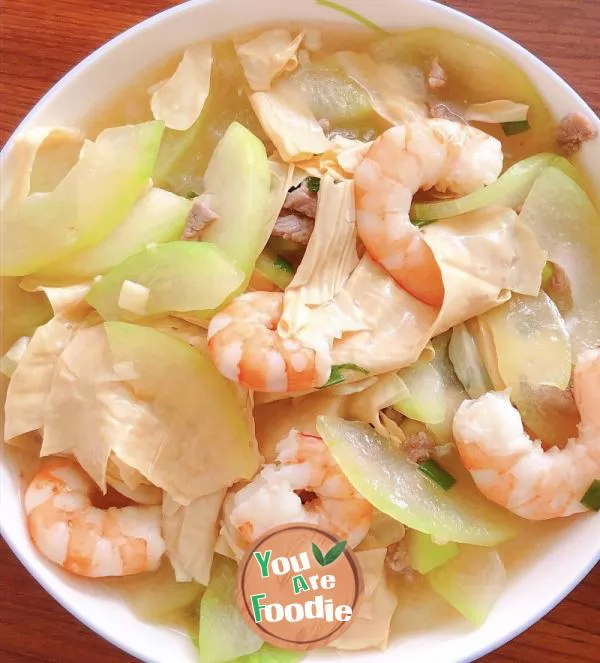 Fried Tofu with White Gourd and Shrimp