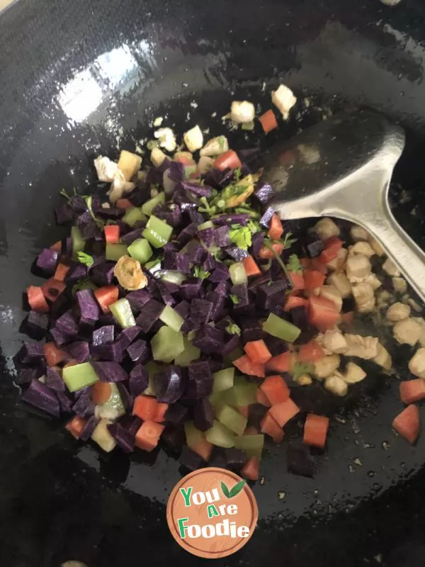 Curry chicken and miscellaneous vegetables