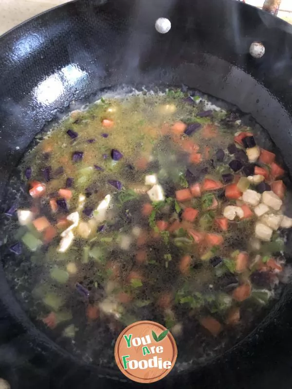 Curry chicken and miscellaneous vegetables