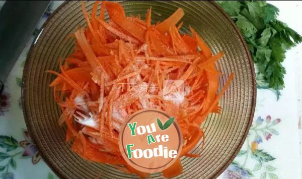 Boiled carrots with vinegar