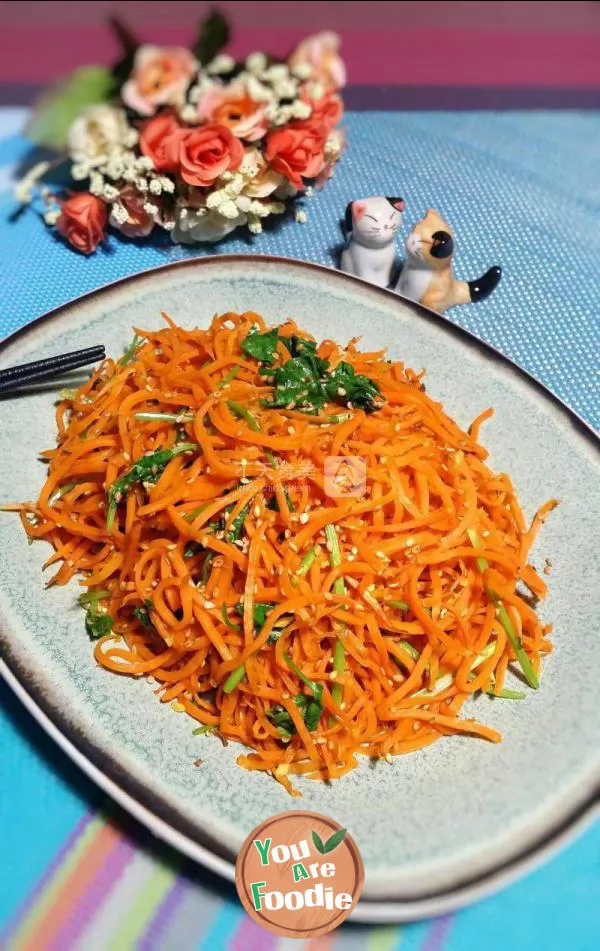 Boiled carrots with vinegar