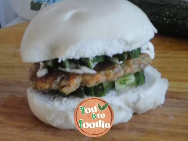 Chinese hamburger - steamed bun Burger