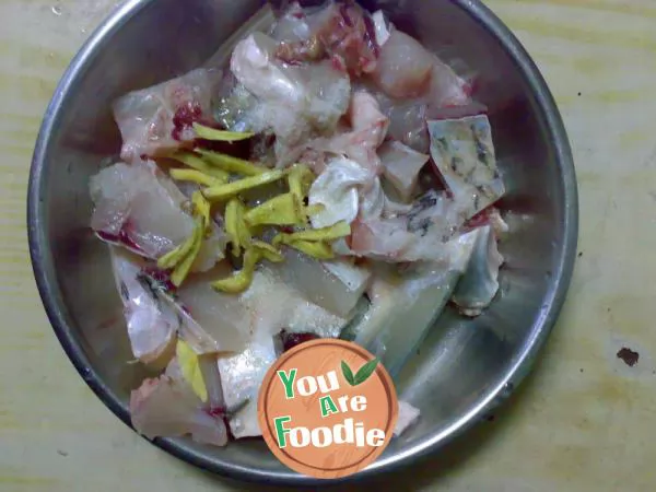 Fish belly and lean meat porridge