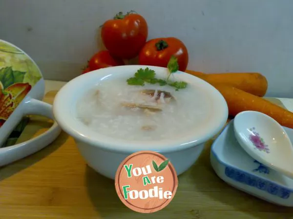 Fish belly and lean meat porridge