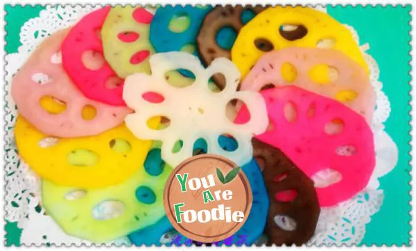 Diy--- simple colorful lotus root slices