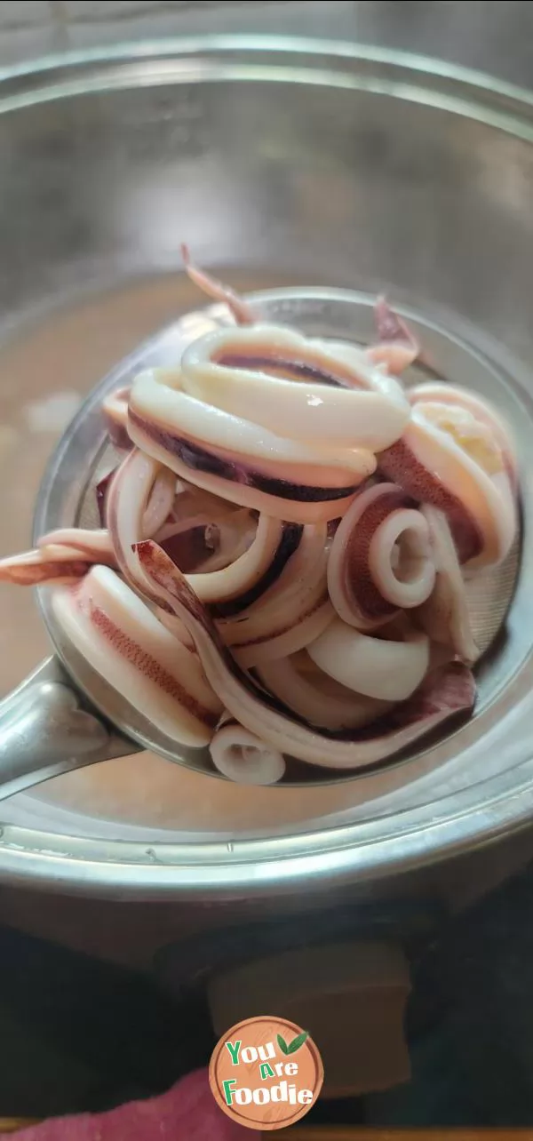 Squid with bitter gourd