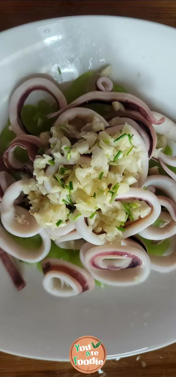 Squid with bitter gourd