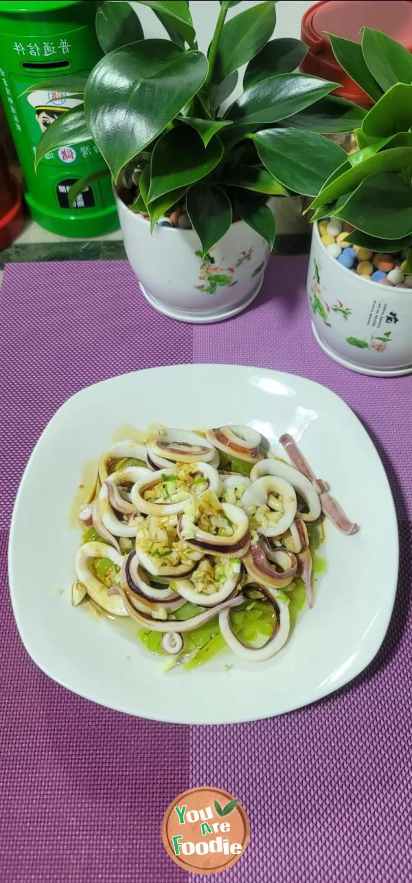 Squid with bitter gourd