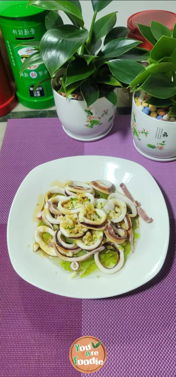 Squid with bitter gourd