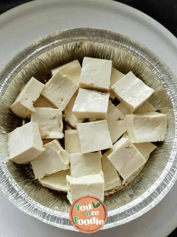 Air frying pan version iron plate tofu