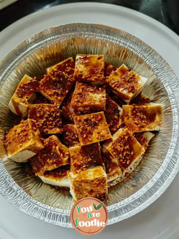 Air frying pan version iron plate tofu