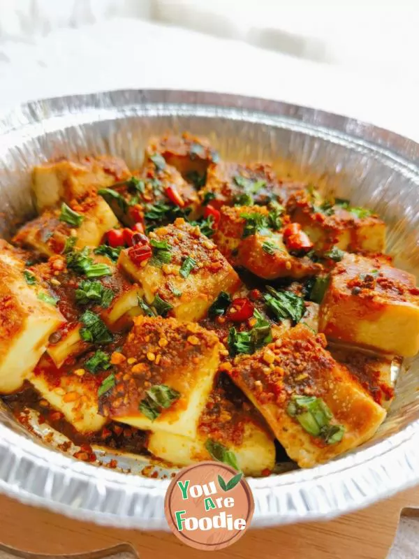 Air frying pan version iron plate tofu