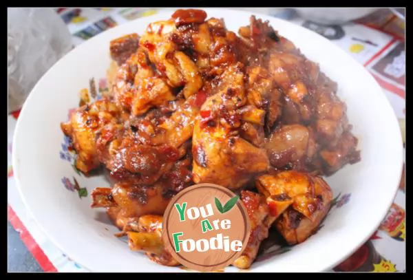 Spicy chicken with bean sauce