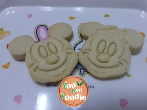 Milk flavored cartoon biscuit