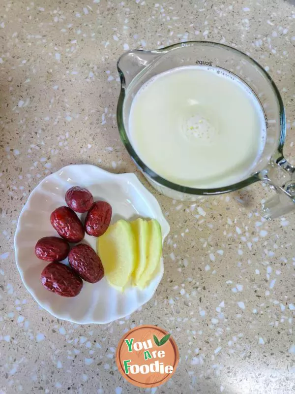 Ginger and date milk