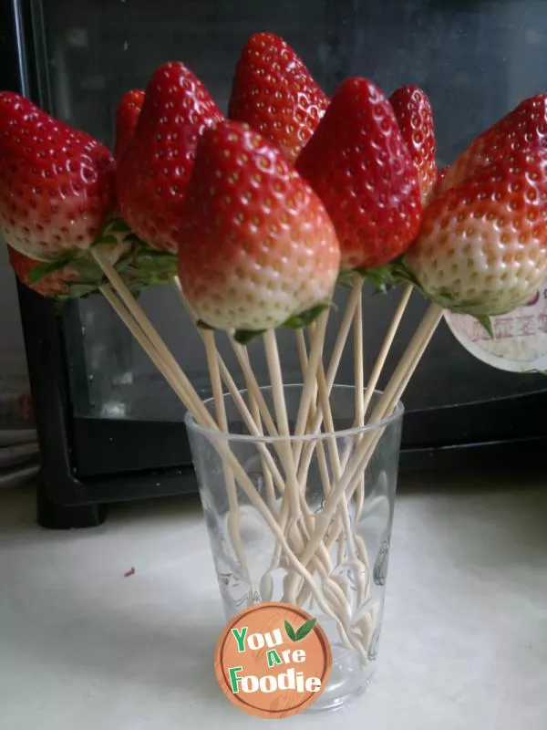 Strawberry lollipop