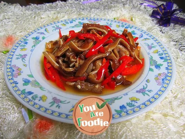 Stir fried pig ears -- the seventh course